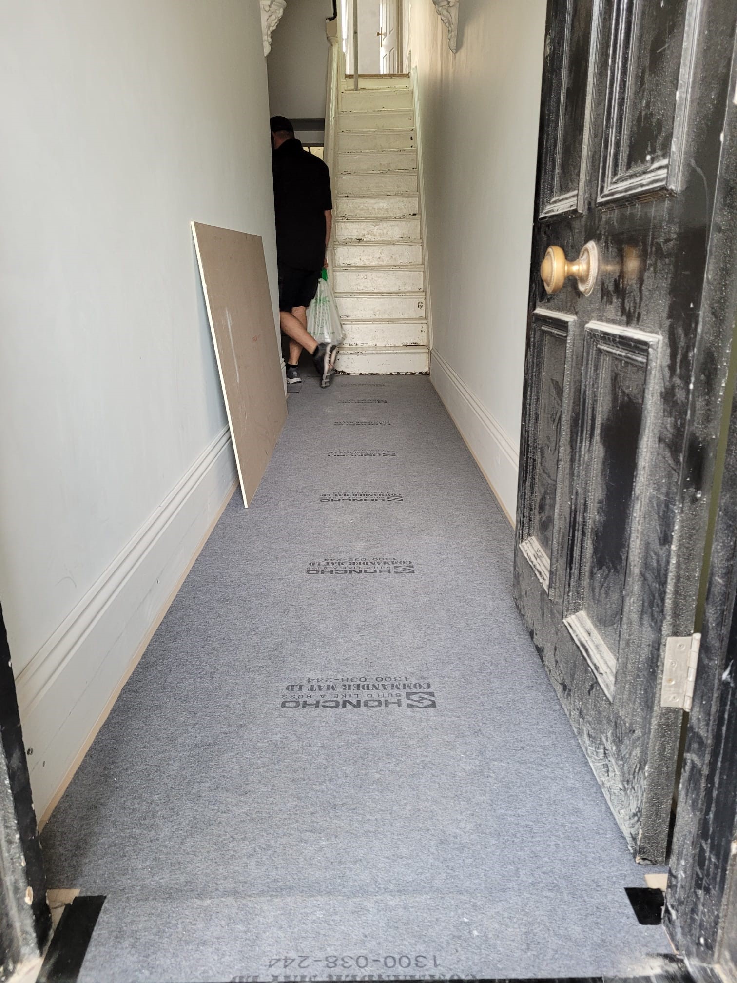 Engineered timber flooring protection in Paddington