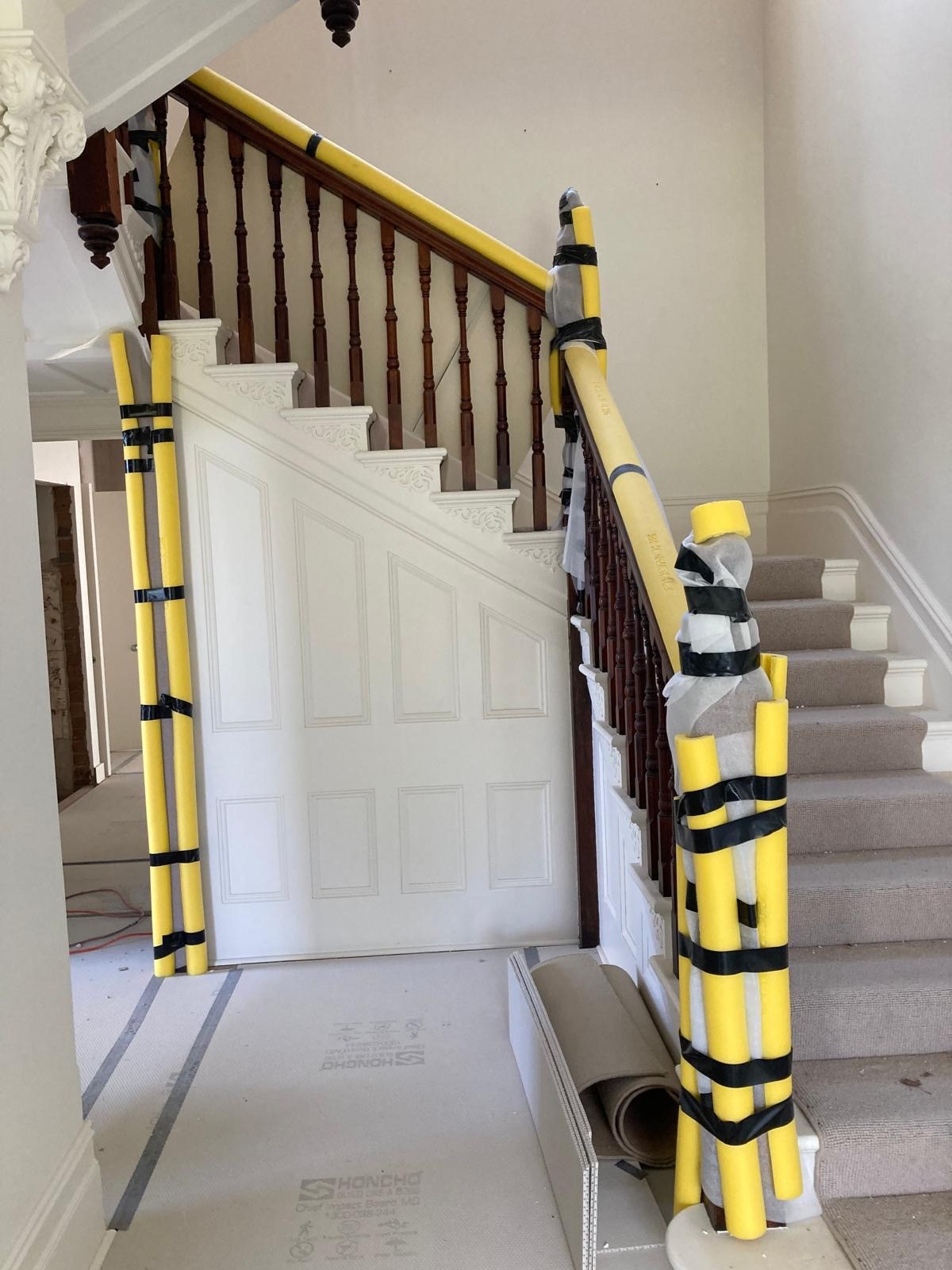 Stair railing protection in Hunters Hill