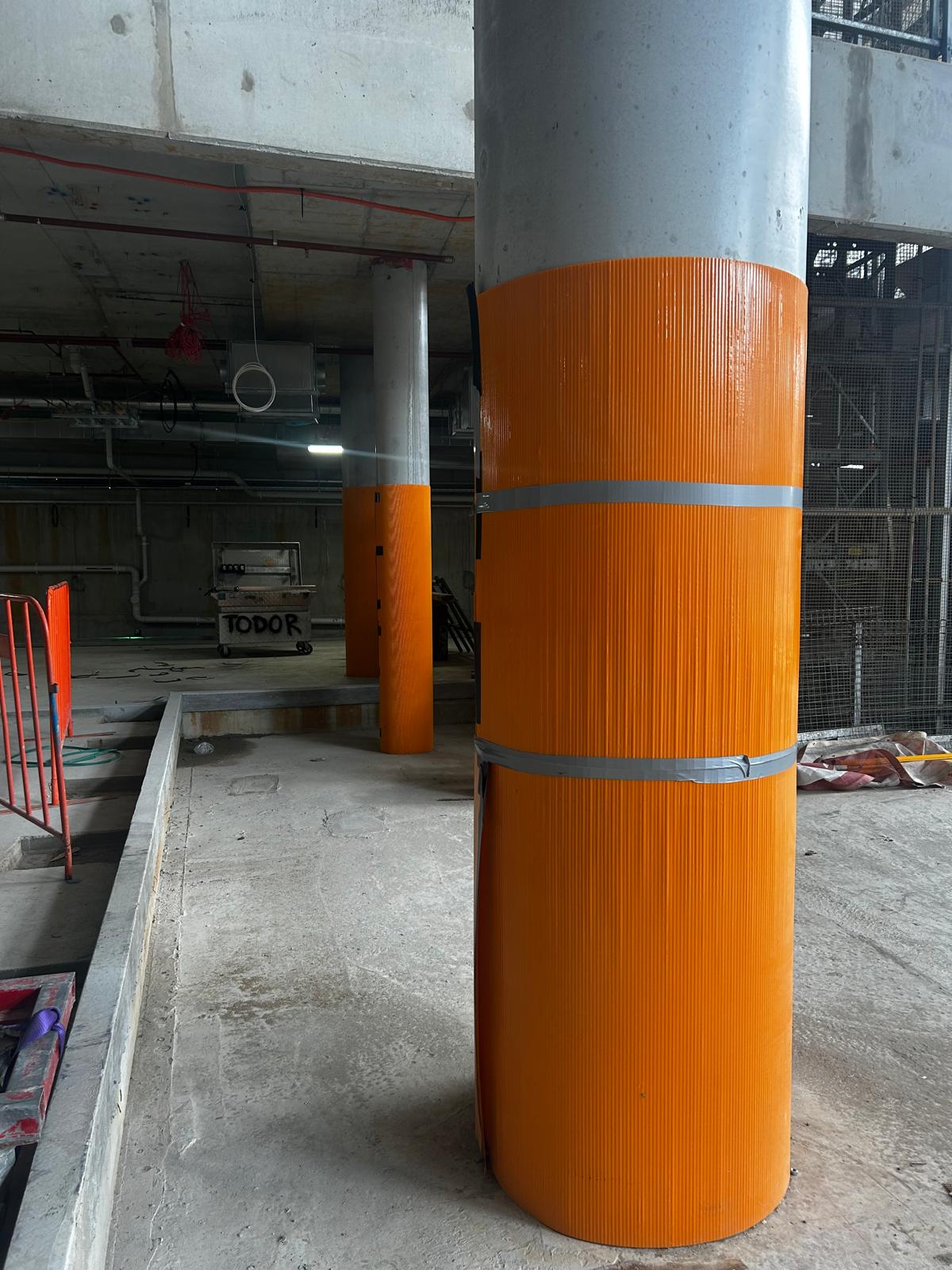 Honcho Boss Mat HD over roof — Columns application